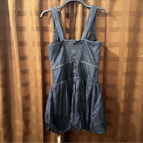 NWT Reformation Delia Denim Mini Dress size 6 reg $289 - Picture 7 of 12